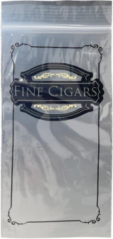 4x8 2 mil Zipper Lock Cigar Bags Front