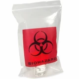 6x9 Biohazard Print 2 wall with Sample Cup inside Bag