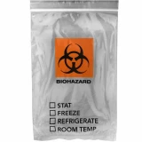 Front of 6x9 Biohazard Specimen Bags