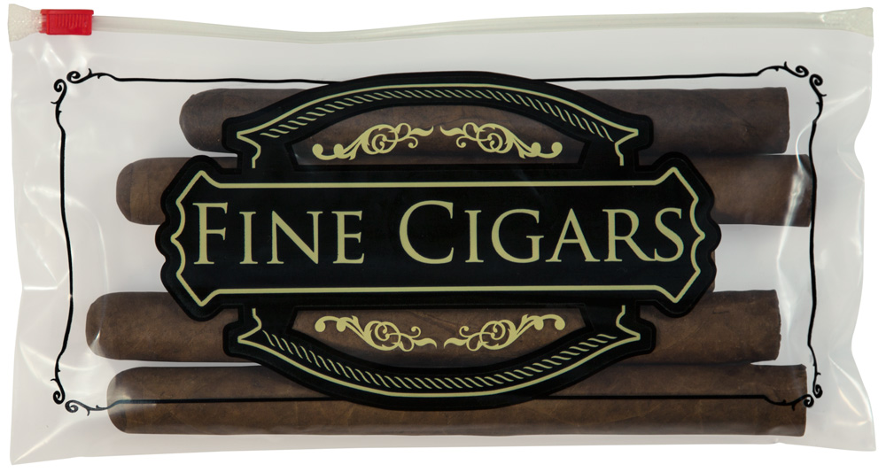 10" x 5" 3 Mil Slider Lock Cigar Bags