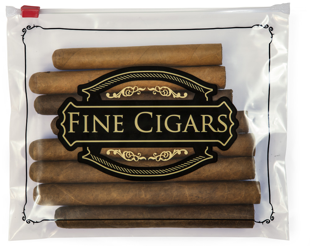 10" x 8" 3 Mil Slider Lock Cigar Bags