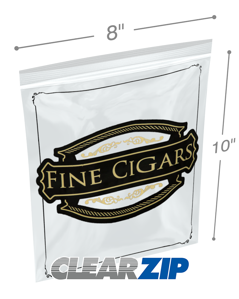 8" x 10" 2 Mil Zipper Lock Cigar Bags