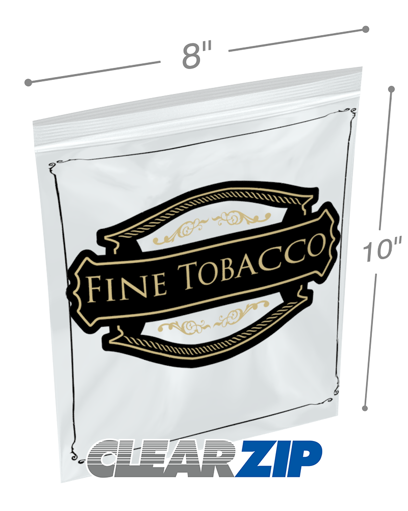 8" x 10" 3 Mil Zipper Lock Tobacco Bags