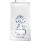Back of 10 lb Ice Bags with Plastic Wicket PURE ICE