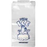 Front of 10 lb Ice Bags with Plastic Wicket PURE ICE