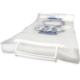 Close up of 10 lb Ice Bags with Plastic Wicket PURE ICE Wicket