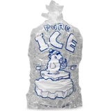10 lb Ice Bag with Plastic Wicket PURE ICE with Ice in Bag