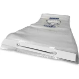Close up of 20 lb. Wicketed Plain Top PURE ICE Plastic Ice Bags 13.5 x 28 + 4 BG .002 Wicket