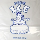 Close up of 20 Pound Plain Top PURE ICE ice bag - Polar Bear Print