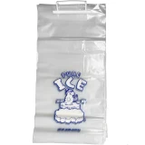 Front of 20 lb Ice Bags with Plastic Wicket PURE ICE