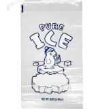 Front of 8 lb. Pure Ice Drawstring Ice Bag