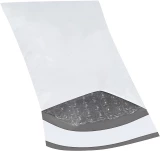 White 4x8 bubble lined poly mailers