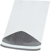White 7.25x12 bubble lined poly mailers 25/Pack