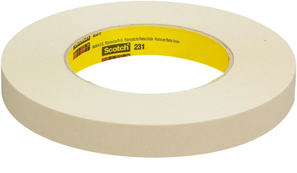 3M 231 Scotch Paint Masking Tape Natural 1/2 inch x 60 Yards