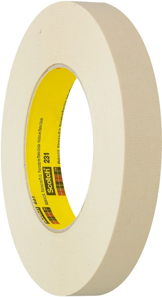 3M 231 Scotch Paint Masking Tape Natural .75 inch x 60 Yards