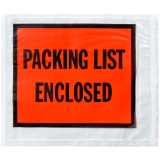 Close up of 4.5 x 5.5 Full Face Packing List Enclosed Envelopes Print on Front