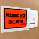 Close up of 4.5 x 5.5 Full Face Packing List Envelopes Enclosed on Box