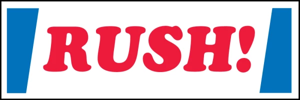 RUSH! Shipping Mailing label