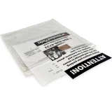 6x6 Adhesive Backed Reclosable Zipper Locking Envelope with Paper Partially Inside