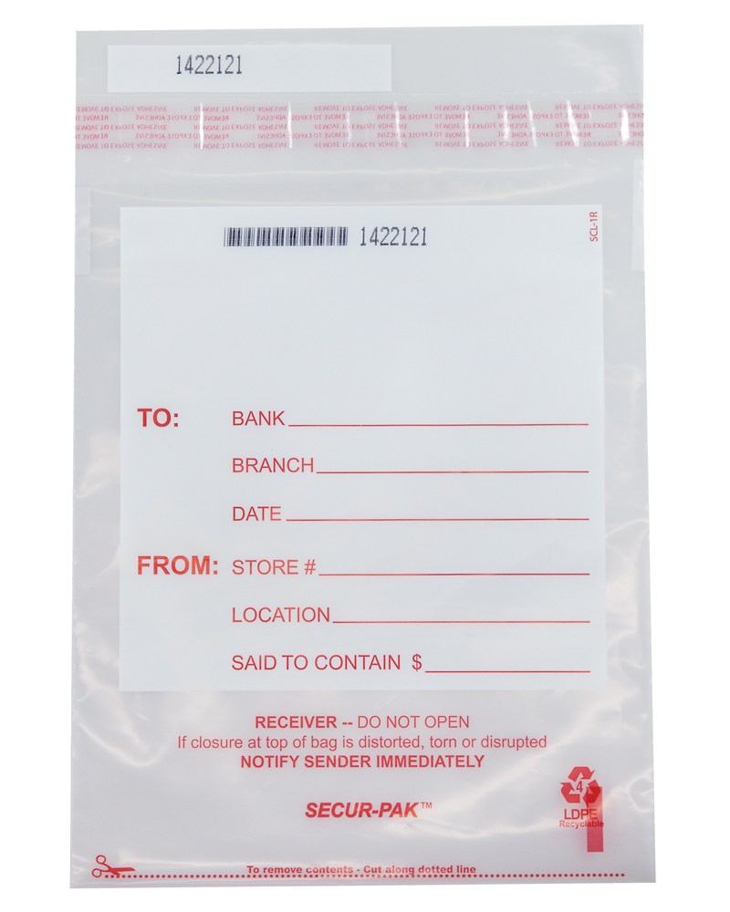 Plastic Bank Deposit Bags 9 x 12 SecurPak