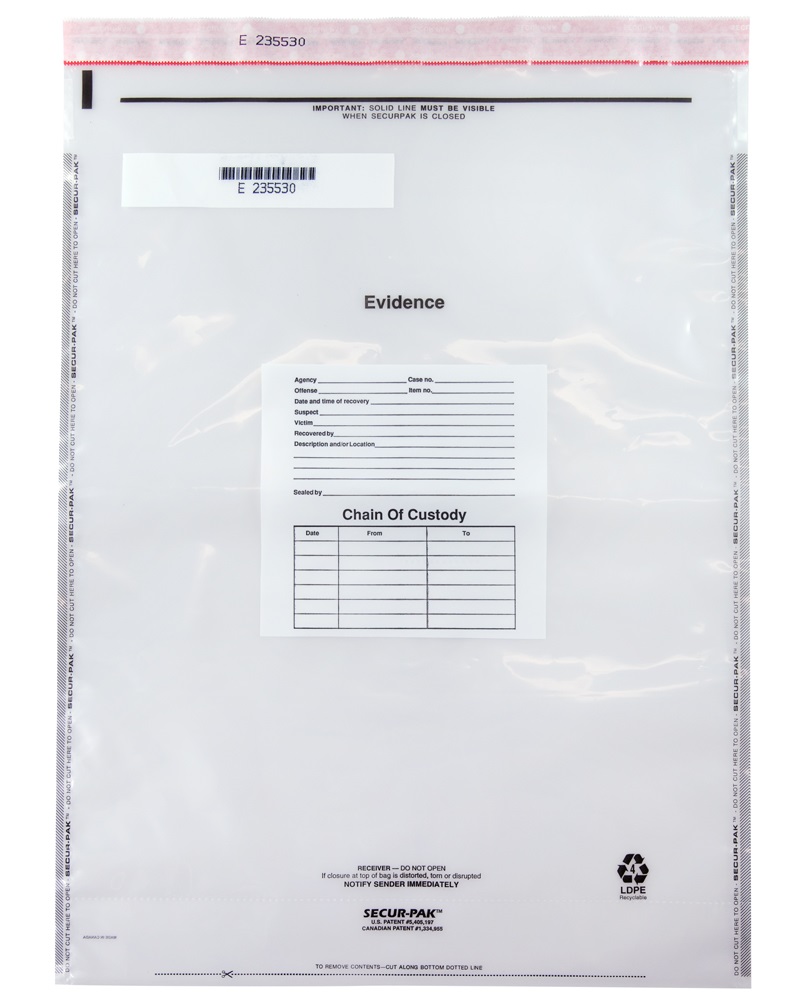 Plastic Evidence Bags 18 X 24 Secur Pak