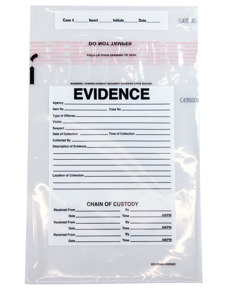 Plastic Evidence Bags 9 x 12 SecurPak