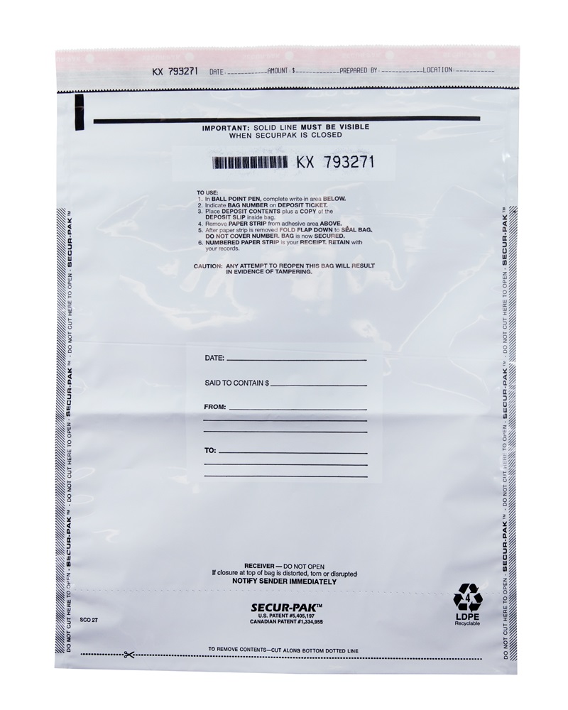 Plastic Security Bags 12 x 16 SecurPak