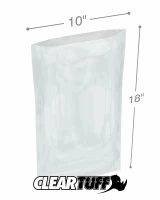 Clear 10 x 18 1.25 mil Poly Bags