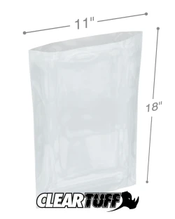 11" x 18" 1 Mil Flat Poly Bags