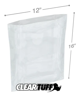 12" x 16" 4 Mil Flat Poly Bags
