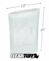 Clear 12 x 20 1.5 mil Poly Bags