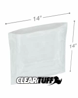 Clear 14 x 14 1.5 mil Poly Bags
