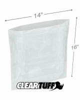 Clear 14 x 16 1.5 mil Poly Bags