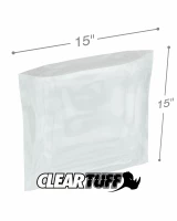 Clear 15 x 15 1.5 mil Poly Bags
