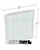 Clear 18 x 20 1.5 mil Poly Bags