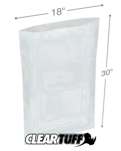 18" x 30" 4 Mil Flat Poly Bags