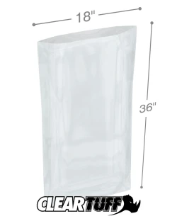18" x 36" 2 Mil Flat Poly Bags
