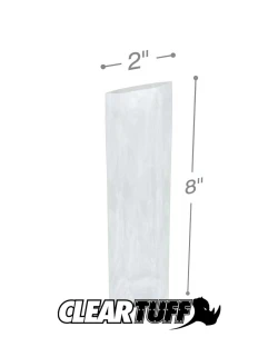 2" x 8" 4 Mil Flat Poly Bags