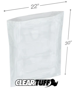 22" x 30" 1.25 Mil Flat Poly Bags