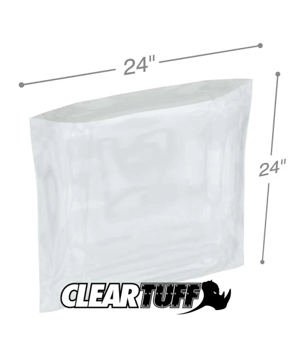 Clear 24 x 24 1.5 mil Poly Bags