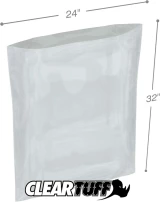 Clear 24 x 32 2 mil Poly Bags
