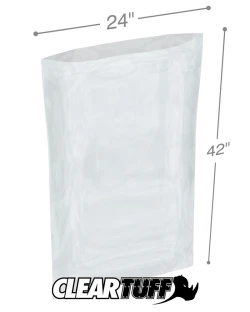 24" x 42" 2 Mil Flat Poly Bags