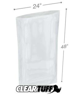24" x 48" 6 Mil Flat Poly Bags