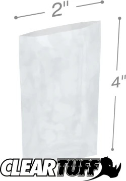 2" x 4" 2 Mil Flat Poly Bags