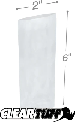 2" x 6" 2 Mil Flat Poly Bags