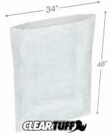 Clear 34 x 48 2 mil Poly Bags