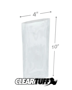 4" x 10" 1 Mil Flat Poly Bags