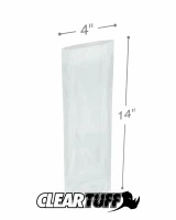 Clear 4 x 14 1.5 Mil Poly Bags
