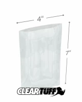 Clear 4 x 7 1.5 mil Poly Bags