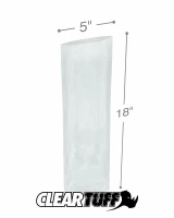 Clear 5 x 18 4 mil Poly Bags